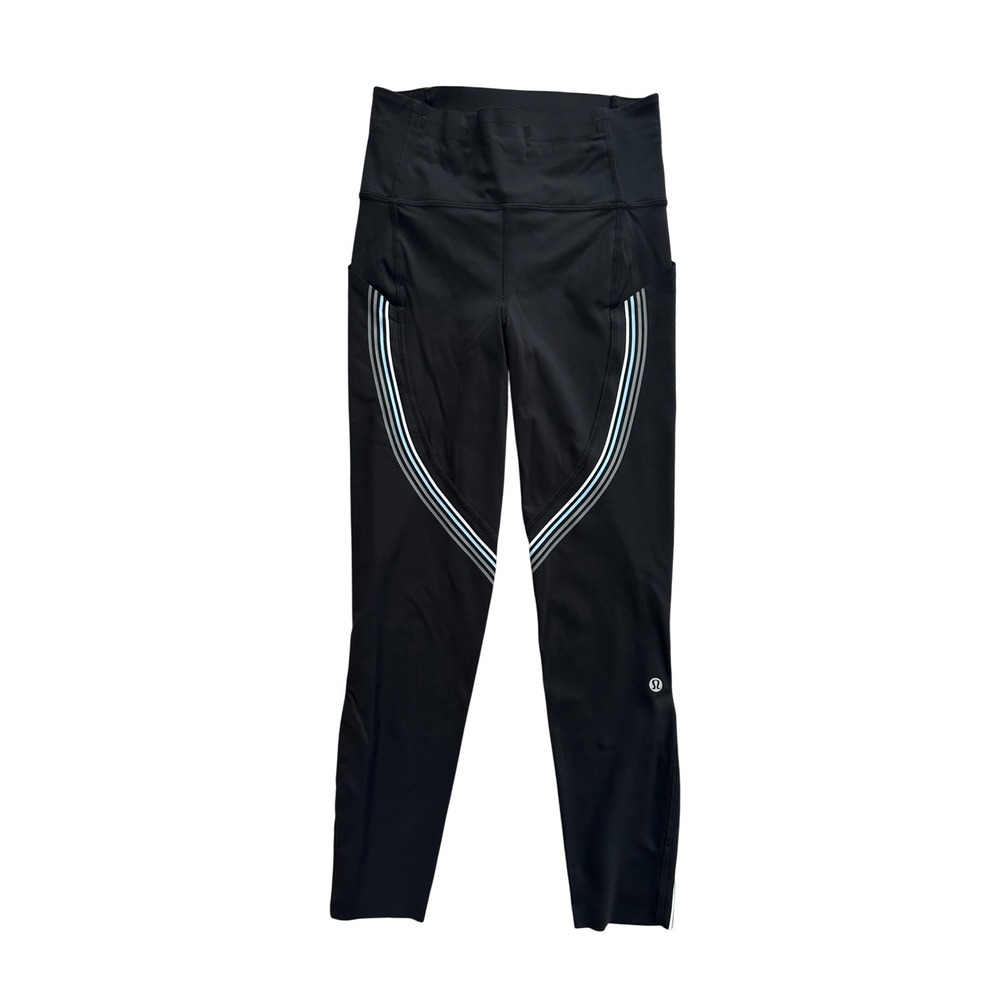 Lululemon Womens Speed Limit Crop 23" Black W6AUTS Size 4